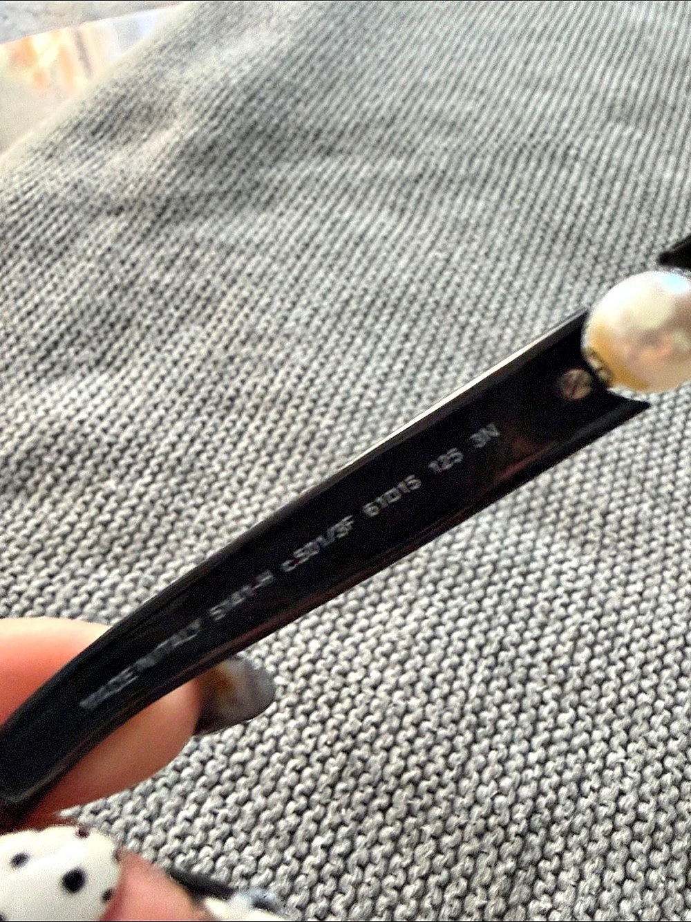 CHANEL Pearl Accent Round Sunglasses Black - Picture 7 of 9